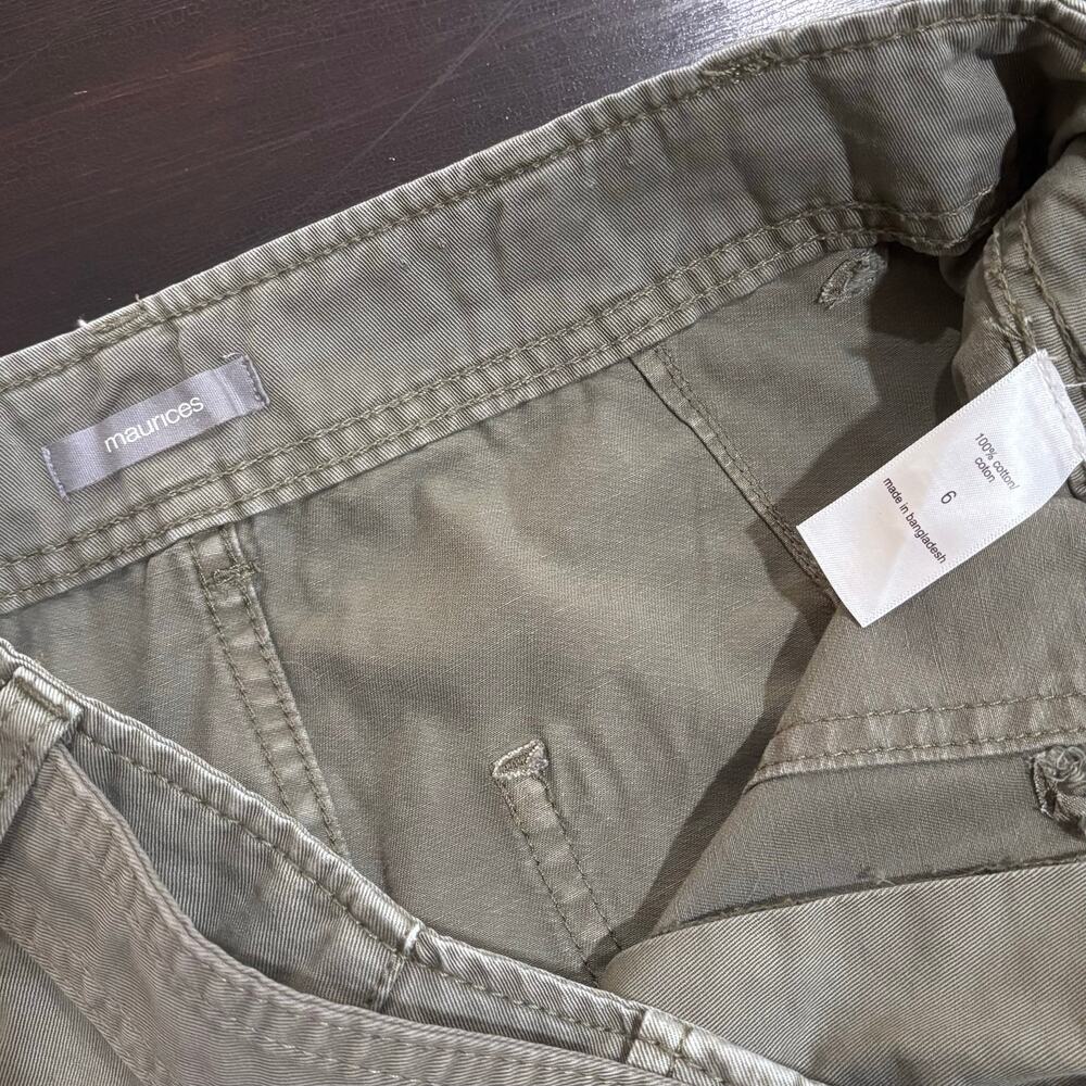 Utility Y2K Gorpcore Belted Cargo Olive Green Khaki Midi Skirt Sz6 Fairy Grunge - Picture 6 of 6